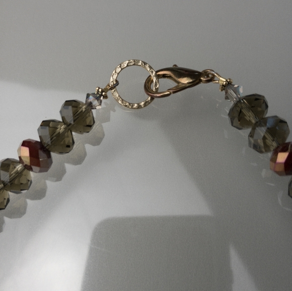 Italian Handmade Beaded Necklace Luxury Clasp Purple & Red Jewelry - Picture 5 of 12